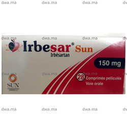 medicament IRBESAR  SUN150MGBoite de 28 comprimés maroc