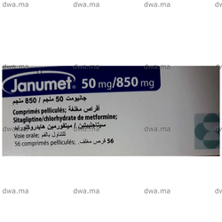 medicament JANUMET50/850 mgBoîte de 56 maroc