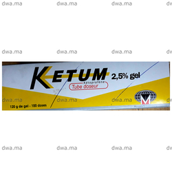 medicament KETUM2,5 %Tube doseur de 120 G (120 doses) maroc