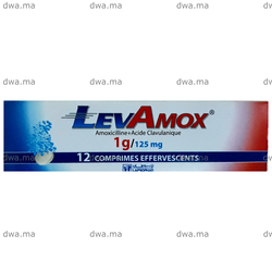 medicament LEVAMOX1 g/ 125 mg Comprimé effervescentBoîte de 12 maroc