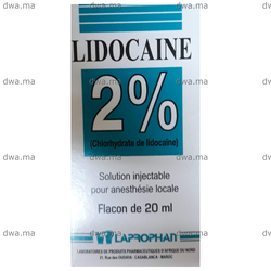 medicament LIDOCAINE2% LAPROPHANFlacon de 20 ml maroc