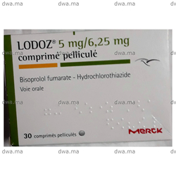 medicament LODOZ5 MG / 6,25 MGBoîte de 30 maroc