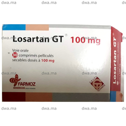 medicament LOSARTAN GT100 MG30 comprimés maroc