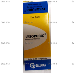 medicament LYSOPURIC100 mg CompriméBoîte de 50 maroc