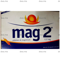 medicament MAG2 SANS SUCRE Solution buvableBoîte de 20 Ampoules buvables maroc