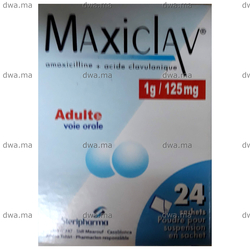 medicament MAXICLAV1 G / 125 MGBoite de 24 maroc