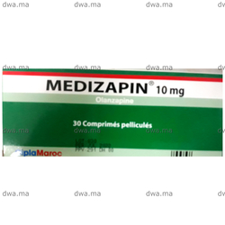 medicament MEDIZAPIN10 MGBoîte de 30 maroc
