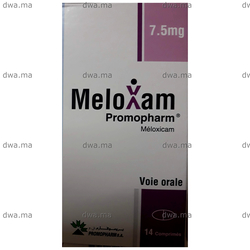 medicament MELOXAM7,5 MGBoite de 14 comprimés maroc