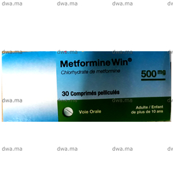 medicament METFORMINE WIN500Boite de 30 maroc