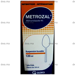 medicament METROZAL4%Flacon de 120 ml maroc