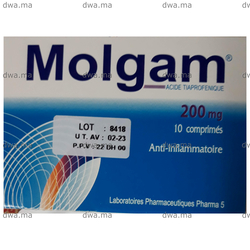 medicament MOLGAM200 MGBoîte de 10 maroc