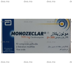 medicament MONOZECLAR500 mgBoîte de 10 maroc