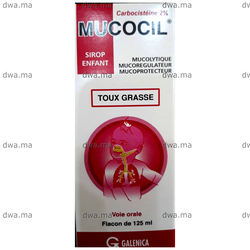 medicament MUCOCIL2 % Sirop ENFANTFlacon de 125 ml maroc