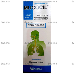 medicament MUCOCIL5 % Sirop ADULTEFlacon de 125 ml maroc