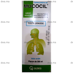 medicament MUCOCIL5 % Sirop ADULTEFlacon de 300 ml maroc