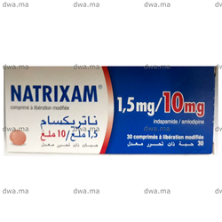 medicament NATRIXAM1.5 MG / 10 MGBoite de 30 maroc