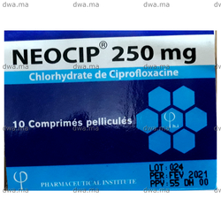 medicament NEOCIP250 mg CompriméBoîte de 10 maroc