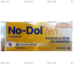 medicament NO-DOL FEN200 MGBoite de 30 comprimés pelliculés dosés à 200 mg maroc