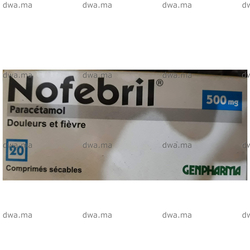 medicament NOFEBRIL500mgBoîte de 20 maroc