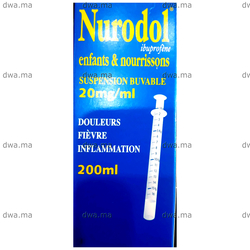 medicament NURODOL Enf et Nour20mg/ml Suspension buvableFlacon de 200 ml maroc