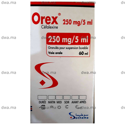 medicament OREX250 mg/5 mlFlacon de 60ml maroc