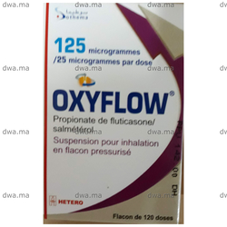 medicament OXYFLOW125 µg / 25 µg / doseFlacon pressurisé de 120 doses avec embout buccal maroc