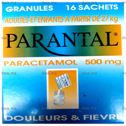 medicament PARANTAL500 MGBoîte de 16 maroc