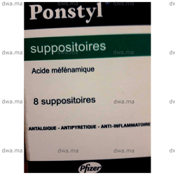 medicament PONSTYL500 MGBoîte de 8 Suppositoires maroc