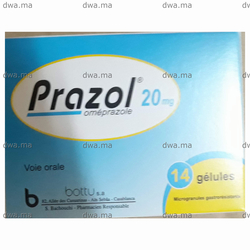 medicament PRAZOL20 MGBoîte de 14 maroc