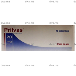 medicament PRILVAS20 MGBoîte de 28 maroc