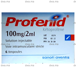 medicament PROFENID100 mg /2mlBoîte de 6 ampoules maroc