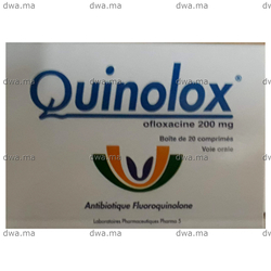 medicament QUINOLOX200 MGBoîte de 20 maroc