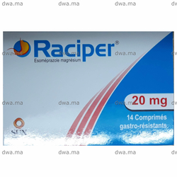 medicament RACIPER20 MGBoite de 14 ( Sous forme de comprimé MUPS). maroc