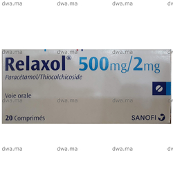 medicament RELAXOL500 mg /2mgBoîte de 20 maroc