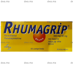 medicament RHUMAGRIP500 MG / 30 MG CompriméBoîte de 16 maroc