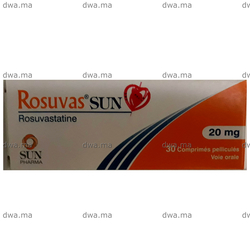 medicament ROSUVAS® SUN20 MGBoite de 30 maroc