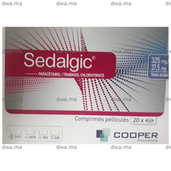 medicament SEDALGIC325 MG/37.50Boite de 20 maroc