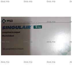 medicament SINGULAIR5 mgBoîte de 28 maroc