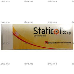 medicament STATICOL20 MGBoîte de 28 maroc