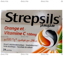medicament STREPSILS ORANGE VITAMINE CBoite de 24 maroc