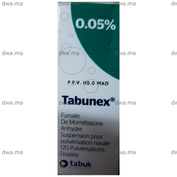 medicament TABUNEX0,05 µGSpray nasal contenant 120 doses maroc