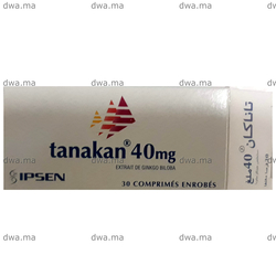 medicament TANAKAN40 mgBoîte de 30 maroc