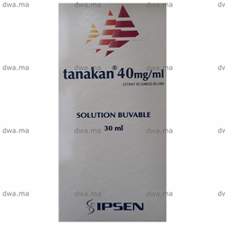 medicament TANAKAN40 mg/mlBoîte de 1 Flacon de 30 ml maroc