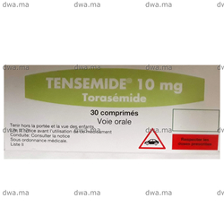 medicament TENSEMIDE10 MGBoite de 30 comprimés maroc