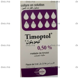 medicament TIMOPTOL0,50 %Flacon de 3 ml maroc