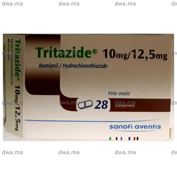 medicament TRITAZIDE10 MG / 12,5 MGBoîte de 28 maroc