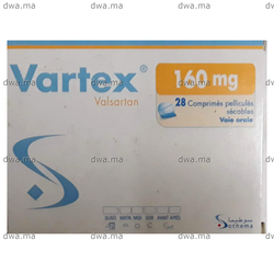 medicament VARTEX160 MGBoite de 28 maroc