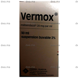 medicament VERMOX20 mg/mlBoîte de 1 Flacon de 30 ml maroc