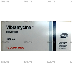medicament VIBRAMYCINE100 MGBoîte de 10 maroc