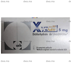 medicament XYZALL5 MGBoîte de 14 maroc